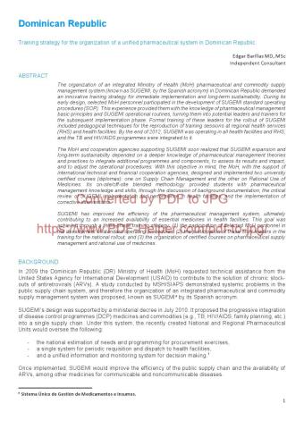 Training strategy for the organization of a unified pharmaceutical